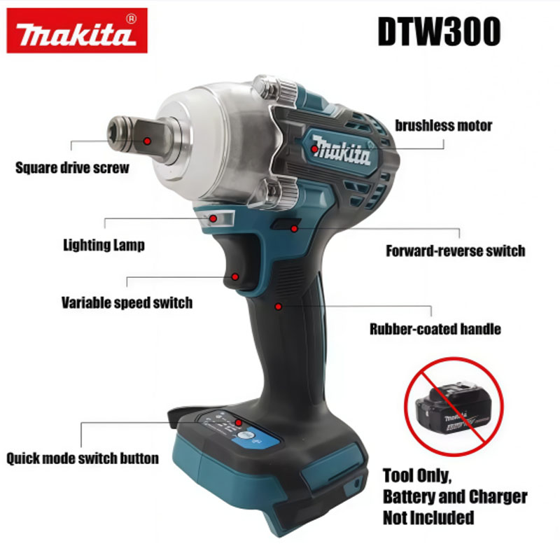 Makita Drill Dtw300 - Makita DTW300 18V Brushless Cordless Wrench