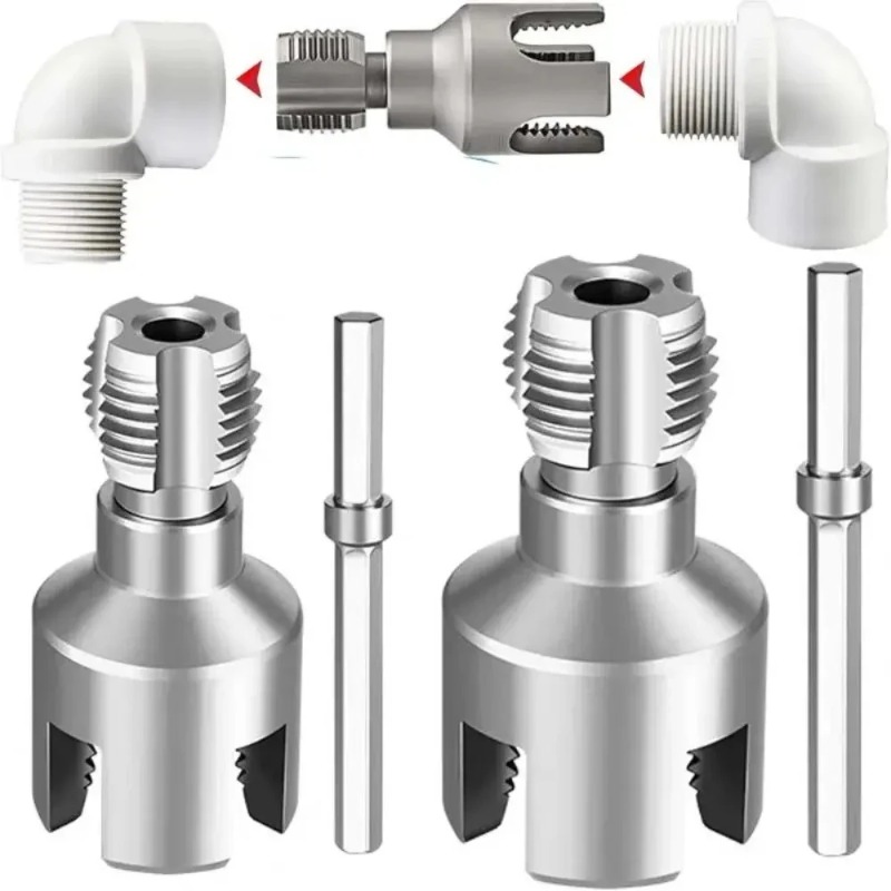 Home Improvement Cast - Electric Drill Compatible PVC Pipe Threader