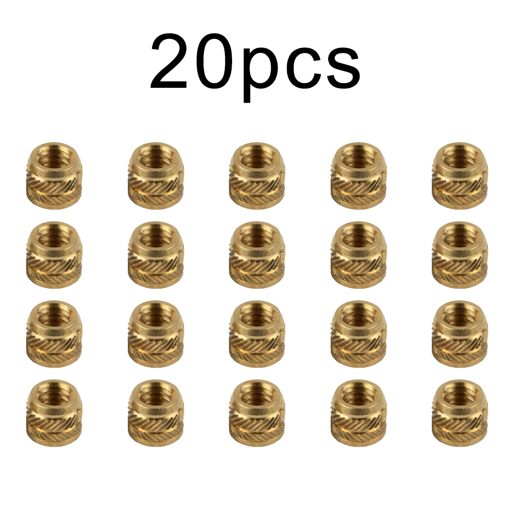 Home Improvement Warehouse - 20pcs Brass Nuts 1/4-20 Thread Heat