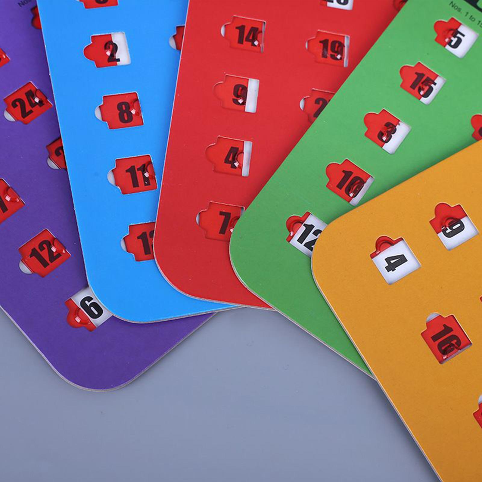 5pcs Sliding Bingo Game Cards  - Home Improvement Game ulasan dan harga