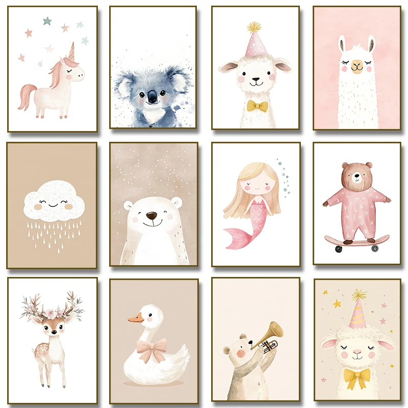 Cute Watercolor Unicorn Mermai - Home Improvement Kids ulasan dan harga
