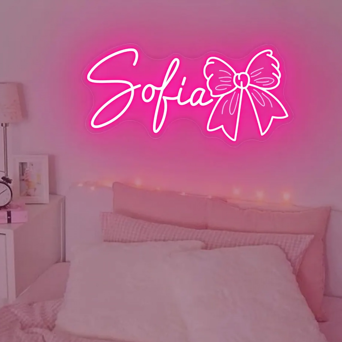 Custom Bow Name Neon Sign for  - Home Improvement Kids ulasan dan harga