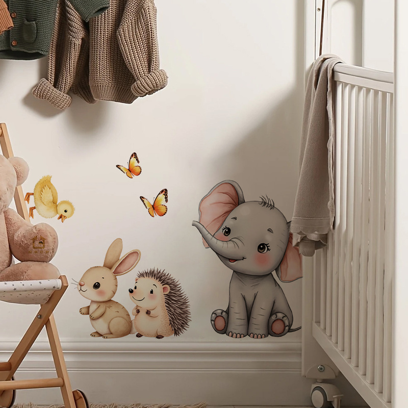 Cartoon Animal Wall Sticker -  - Home Improvement Kids ulasan dan harga