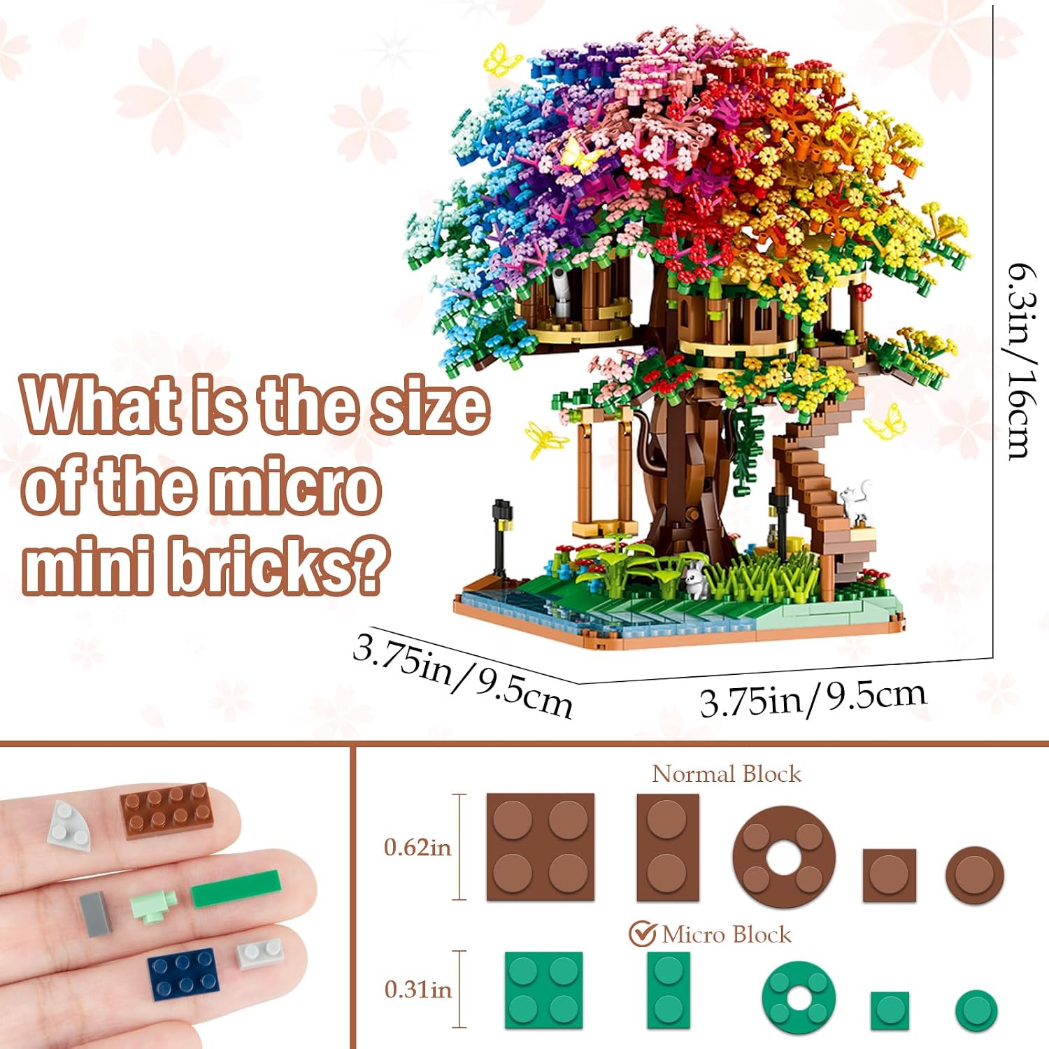2338PCS DIY Rainbow Tree House - Home Improvement Kids ulasan dan harga