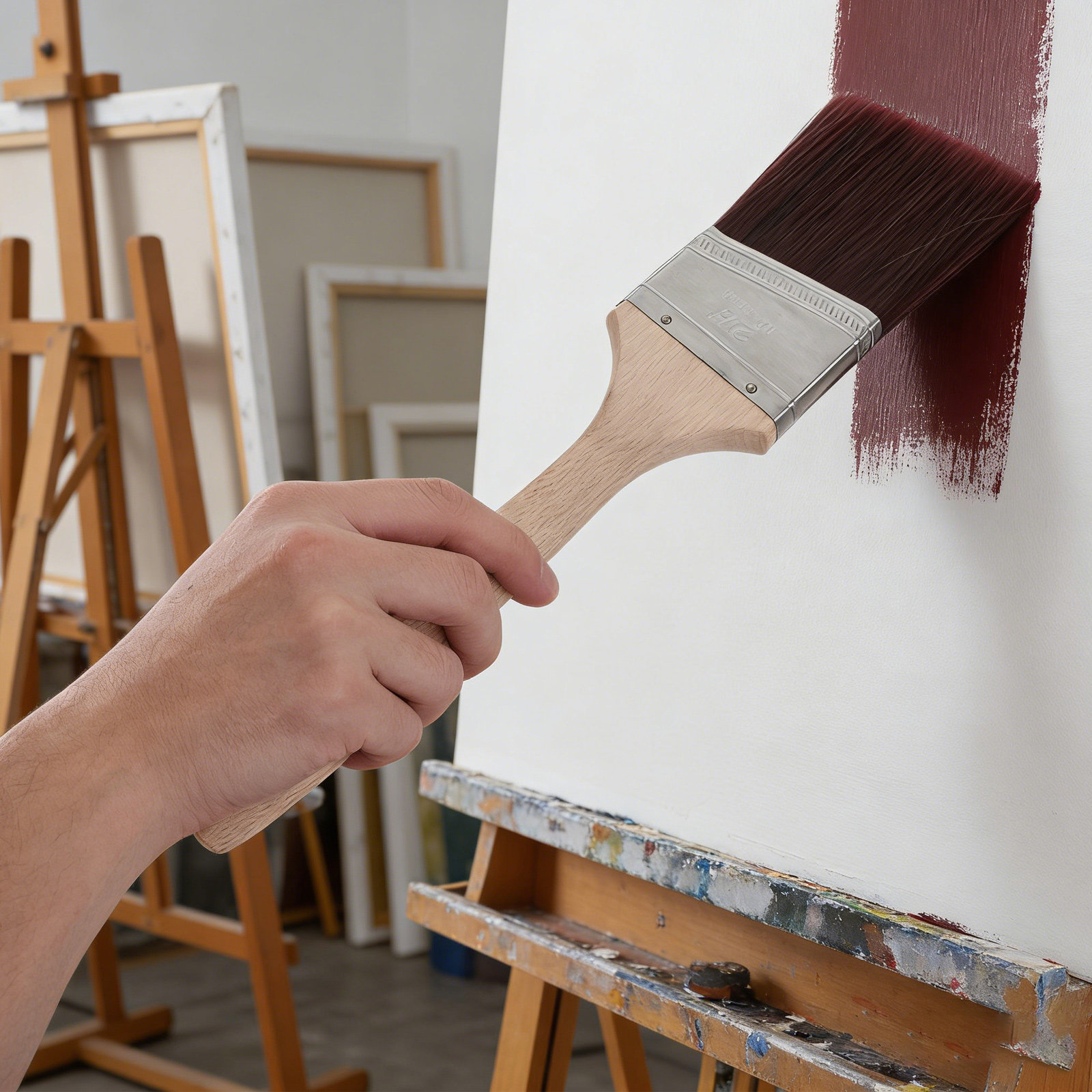 Flat Angle Paint Brush Latex I - Home Improvement Fence ulasan dan harga